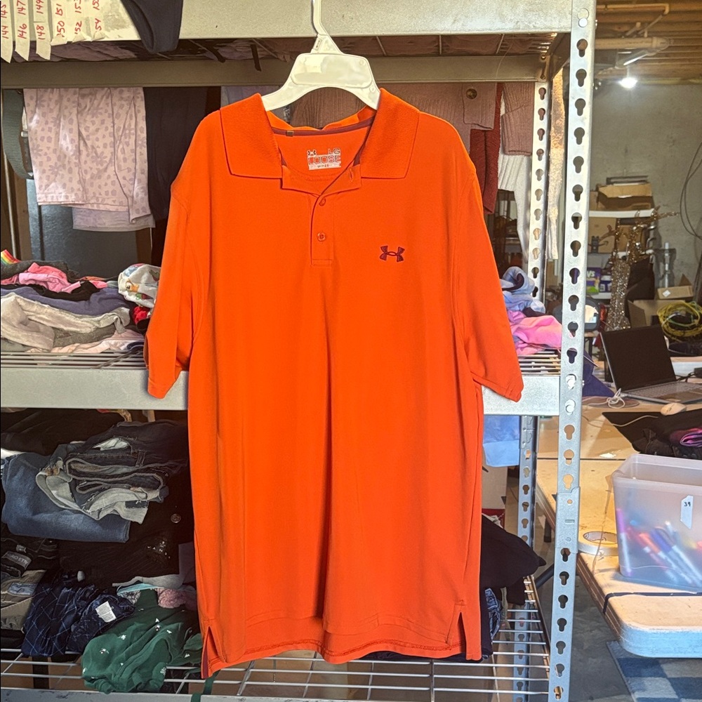 Under Armour Men’s Bright Orange Performance Polo